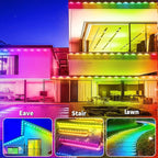 300ft Permanent Outdoor Light, RGB Outdoor eave Light,IP67 Waterproof LED eave Lights,Suitable for Party, Daily,Halloween,Christmas,Rooftop,Garden,Patio（2 Rolls of 150ft）