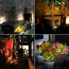 BIGMONAT Cordless Landscape Light Rechargeable, Color Changing Planter Spotlight Indoor Outdoor, RGB Garden Lighting with Remote, Waterproof Halloween Christmas Light for Potted Tree Patio Yard Decor
