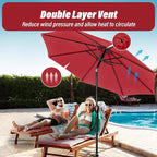 Simple Deluxe 9' Patio Umbrella Outdoor Table Market Yard Umbrella with Push Button Tilt/Crank