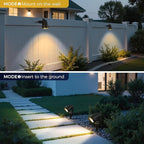 L LOHAS LED Landscape Lighting Outdoor, Spotlights for Yard Pathway Garden IP66 Waterproof, Dusk to Dawn Light Sensor, 120V 5W 450LM Yard Flood Light with 3-Plug, 3000K Warm White, UL Listed, 4Pack