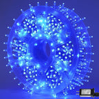 String Lights with 500 LEDs, 165 ft Blue Waterproof Outdoor Set