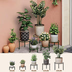 5-Pack Metal Plant Stand Heavy Duty Flower Pot Stands for Multiple Plant, Anti-Rust Flower Pot Stand Round Plant Holder for Room Indoor/Outdoor,Gardens