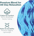 Sunnydaze Handwoven XXL Thick Cord Mayan Double Hammock for Outside - 625-Pound Capacity Heavy-Duty Outdoor Hammock - Blue