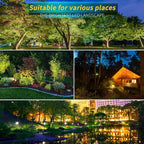 LED Landscape Lights,5W 120V AC Outdoor Pathway Garden Yard Spotlight,IP65 Waterproof Garden Flood Light,Outdoor Spotlight with Stake,UL Cord 5-ft with Plug (Pack of 1, Warm White)