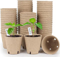 homenote Peat Pots, 60 Pcs 3.15 Inch Seed Starting Pots with Drainage Holes, Round Nursery Plant Pots with Bonus 20 Plant Labels