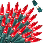 Indoor String Lights, 42.8 FT Red Incandescent Set with 200 T5 Bulbs