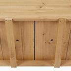 Yaheetech 49x22x32in 8 Pockets Horticulture Raised Garden Bed Elevated Wood Planter Box Stand with Foldable Side Table and Storage Shelf for Herb/Vegetables/Flowers, Light Brown