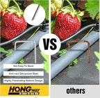 HongWay 240 Pack 4 Inch Landscape Staples, Garden Staples 12 Gauge Galvanized Ground Stakes Lawn Yard Staples SOD U-Shaped Pins for Landscaping Fabric, Irrigation Tubing Hose