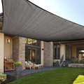 LOVE STORY Custom Size 8'x8' Dark Grey Sun Shade Sail Rectangle UV Block Canopy Patio Sail Sunshades Fabric for Outdoor Garden Carport (We Make Custom Size)