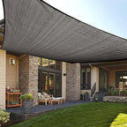LOVE STORY Custom Size 5'x10' Dark Grey Sun Shade Sail Rectangle UV Block Canopy Patio Sail Sunshades Fabric for Outdoor Garden Carport (We Make Custom Size)