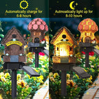 2 Pack Mushroom Fairy House Solar Light Spring Outdoor Garden Home Statue LED Light Fairy Lights for Outside Spring Garden Lawn Walkway Patio Yard Backyard Plant Decoration