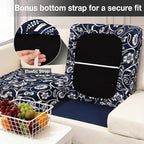 Outdoor Cushion Covers, 12-Piece Stretch Set in Baroque