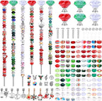 Decorative Garden Stakes with Fantasy Wand Design in Red, Green and White