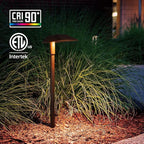 LEONLITE 12 Pack 5CCT Low Voltage Landscape Lights, 5W Anti-Glare LED Pathway Lights, Aluminum Housing, IP65 Waterproof for Outdoor Path Sidewalk Walkway Yard, 1800K/2700K/3000K/4000K/5000K, ETL