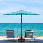 Simple Deluxe 9' Patio Umbrella Outdoor Table Market Yard Umbrella with Push Button Tilt/Crank