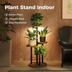 Bamworld Plant Stand with Grow Lights Indoor Plant Stand Tall Metal Wood Plant Shelf Outdoor Corner Plant Stands Indoor Plant Table Rack 5 Tier Tier Plant Stand Garden Accessories for Living Room Balcony Patio