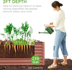 Best Choice Products 8x2x2ft Raised Outdoor Metal Garden Bed, Deep Root Box Planter for Vegetables, Flowers, Herbs, 240 Gallon Capacity, 100% Non Toxic Materials - Terracotta