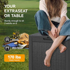 KAMABOKO 31 Gallon Outdoor Storage Box, Resin Deck Boxes Indoor and outdoor - Image 7