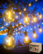 String Lights 240 FT Warm White LED Outdoor Garden Lights