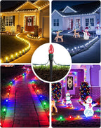 100-Pack Christmas Light Yard Stakes, 5.5 Inch Lighting Stakes for C7 C9 Christmas Lights Outdoor, Universal Yard Stakes for Outdoor Holiday Lights Use on Garden Lawn Patio Pathway Walkway – Black