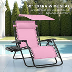 30” Wide Folding Zero Gravity Outdoor Recliner Patio Lounge