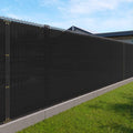 Windscreen4less Privacy Fence Screen Heavy Duty Windscreen Fencing Mesh Fabric Shade Net Cover with Brass Grommtes for Outdoor Wall Garden Yard Pool Deck, 6'x59' Black