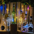 Solar Wine Bottle String Lights, 12 Pack, Diamond Shape, 3 Colors