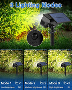 Fabrito Large Solar Spot Lights Outdoor 2 Pack, 1000 Lumens High Brightness, IP65 Waterproof Solar Spotlight with 136 LEDs, Dusk to Dawn Solar Landscape Lights for Yard, Garden, Pathway, Plants(White)