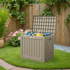 Patiowell 43 Gallon Resin Deck Box, Outdoor Storage Box for Patio Furniture, Deliveries, Pool Supplies,Waterproof and Lockable (Brown)