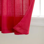 TOWN & COUNTRY BASICS Cabana Solid Heavyweight Indoor Outdoor Curtains, Light Filtering Opacity with Grommet Top, Water Repellent, 2-Pack Set, 54"x108", Radiant Red