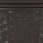 Suncast 6 Pack Decorative Wicker Garden Hose Holder Pot with 4 Drain Holes for 100 Foot Hoses, Java