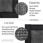UPGRADE Privacy Fence Screen 6'x10' Black Outdoor 90% Visibility Blockage 170 GSM Mesh Shade Cover Panels for Backyard,Balcony,Home Decoration with Zip Ties,Customized Avaliable