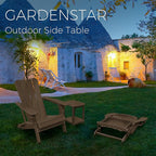 Adirondack Square Outdoor Side Table,2-Tier Storage Patio Side Table, HDPE End Tables for Backyard Pool Porch Garden Lawn