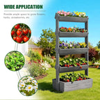 Wooden Vertical Raised Garden Bed, 5 Tier Garden Planters Raised Beds Freestanding Plant Stand Flower Rack Wooden Planter Box for Plants Herbs Flowers Vegetables Outdoor Indoor Gardening