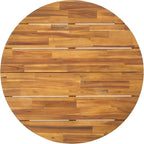 SAFAVIEH Outdoor Collection Leo Natural/Black 4-Leg Round Coffee Table, Ideal for Deck, Patio, Backyard, Sunroom