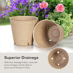 VIVOSUN Peat Pots, 30 Packs 3.15-Inch Seed Starting Pots with Drainage Holes, Round Nursery Pot, 20 Plant Labels for Flowers, Plants, Vegetables, 30Pcs