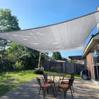 SUNLAX Sun Shade Sail 20' x 23' Silver Grey Rectangle Canopy Sail Shade Cover UV Block Permeable Sunshade Outdoor for Patio Backyard (We Make Custom Size)