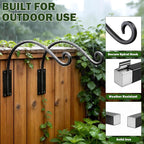 16 Inch Plant Hangers Outdoor 4 Pack,Plant Hanging Hook Bracket for Bird Feeder Hanger,Hanging Plant Hooks for Outside Baskets Lanterns Wind Chimes Outdoor Indoor
