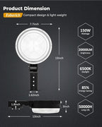 LED Barn Light 4 Packs, 150W 20000LM Yard Area Lights Dusk to Dawn Outdoor Lighting with Upgraded Photocell 6500K Adjustable Angle Daylight IP66 Waterproof Street Lights for Farmhouse/Garage