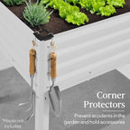 Best Choice Products 48x24x30in Galvanized Raised Garden Bed, Metal Elevated Planter Box, Vegetable Garden for Backyard, Patio, Balcony - White