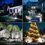 T-SUN Solar Lights Outdoor Waterproof IP65, 12 Pack LED Solar Spot Lights Color Changing IP65 Waterproof Smart Auto On/Off for Outside Landscape Garden Yard Lawn Pathway Patio Driveway