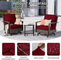 Cushion Covers 14 Pack, Claret Stretch Fit for Patio Furniture