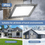 50W Flood Lights Outdoor,7000LM Bright LED Work Light,IP66 Waterproof Outside Lights for Yard with Switch and 6.5FT Plug,6500K Daylight White Outdoor Yard Light for Garage,Garden,Stadium(2 Pack)