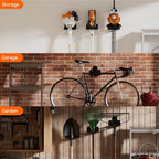 Storage Rack for Trimmers, Stainless Steel Wall Mount, Black 2-Pack