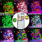 YIQU Smart Color Changing Christmas Lights, 66 FT 200 LED RGB String Lights with Remote App Control and Timer, Music Sync Multiple Modes Twinkle Mini Light Waterproof Indoor Outdoor