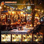 String Lights 150FT Outdoor, 72 Shatterproof G40 Bulbs, IP65 Waterproof