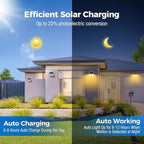Peasur Solar Lights Outdoor Motion Sensor Waterproof, 3Pack 140LED White Solar Powered Fence Lights, 3 Modes Security Wall Lights for Garden Yard Outside Warm