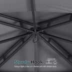 MASTERCANOPY Outdoor Garden Gazebo for Patios with Stable Steel Frame and Netting Walls (9x9,Dark Gray)