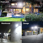 Onforu 40W Flood Lights Outdoor,4000lm Bright LED Work Light with Plug, 6500K Daylight White LED Flood Lighting, IP66 Waterproof Security Yard Lights for Garage Stadium 2 Pack