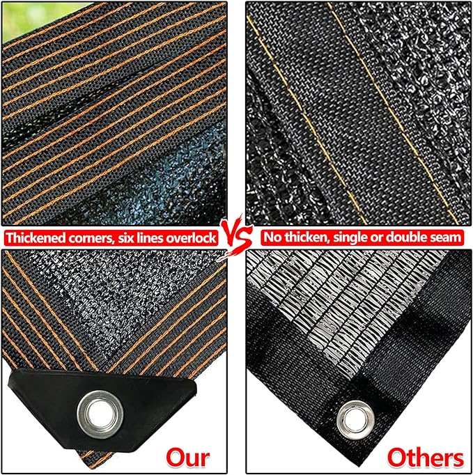 Shade Cloth 90% Sunblock Net for Garden Patio, Shade Sails -for Plants Greenhouse Outdoor Pergola Lawn Swimming Sun Protection Screen Cloths for Kennel Chicken Coop Easier to Hang Net Cover, 10x30 FT